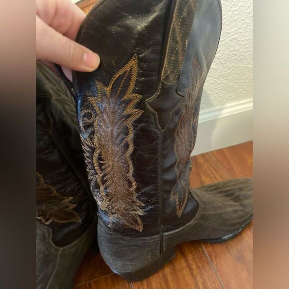 Cuadra Brown Cowboys boots Elephant leather limited edition 1904 western Sz 9.5 - Picture 4 of 11